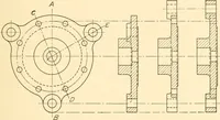 An illustration from Essentials of drafting; a text and problem book for apprentice, trade and evening technical schools (1918)