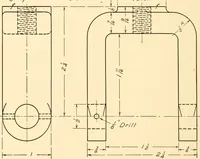 An illustration from Essentials of drafting; a text and problem book for apprentice, trade and evening technical schools (1918)