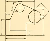 An illustration from Essentials of drafting; a text and problem book for apprentice, trade and evening technical schools (1918)