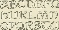 An illustration from The essentials of lettering; a manual for students and designers (1912)