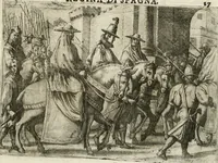 An illustration from Esseqvie della Sacra Cattolica, e Real Maesta di Margherita d'Avstria regina di Spagna, : celebrate dal serenissimo don Cosimo II. gran duca di Toscana IIII (1612)