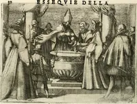 An illustration from Esseqvie della Sacra Cattolica, e Real Maesta di Margherita d'Avstria regina di Spagna, : celebrate dal serenissimo don Cosimo II. gran duca di Toscana IIII (1612)