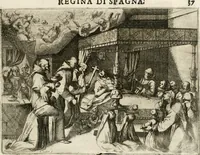 An illustration from Esseqvie della Sacra Cattolica, e Real Maesta di Margherita d'Avstria regina di Spagna, : celebrate dal serenissimo don Cosimo II. gran duca di Toscana IIII (1612)