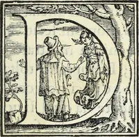 An illustration from Essercitio et ammaestramento del bvon christiano : dove si tratta de gli articoli della fede, de' diece precetti della legge, dell'Oratione, della Confessione, & della Communione (1568)