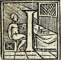 An illustration from Essercitio et ammaestramento del bvon christiano : dove si tratta de gli articoli della fede, de' diece precetti della legge, dell'Oratione, della Confessione, & della Communione (1568)