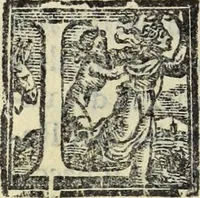 An illustration from Essercitio et ammaestramento del bvon christiano : dove si tratta de gli articoli della fede, de' diece precetti della legge, dell'Oratione, della Confessione, & della Communione (1568)