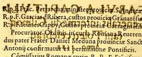 An illustration from Estatutos generles [sic] de Barcelona, para la familia Cismontana, de la orden de nuestro seraphico padre. S. Francisco : los quales por mandado de nuestro. R.P.F. Francisco Gonçaga, ministro general, fueron reformados y de nueuo recopilados, (1585)