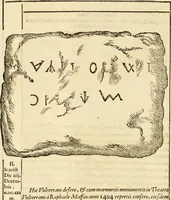 An illustration from Ethruscarum antiquitatum fragmenta : quibus vrbis Romae, aliarumque gentium primordia, mores, & res gestae indicantur (1637)