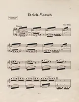 An illustration from Etrich-Marsch : (mit unterlegtem Text) (1909)