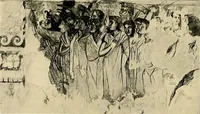 An illustration from Etruscan tomb paintings, Their subjects and significance (1922)