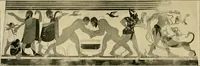 An illustration from Etruscan tomb paintings, Their subjects and significance (1922)