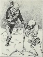 An illustration from Europas Fürsten im Sittenspiegel der Karikatur, mit 468 Textillustrationen und 72 farbigen Kunstblättern nach seltenen und amüsanten Karikaturen, aus allen Ländern und Zeitepochen (1908)
