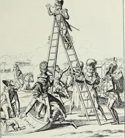 An illustration from Europas Fürsten im Sittenspiegel der Karikatur, mit 468 Textillustrationen und 72 farbigen Kunstblättern nach seltenen und amüsanten Karikaturen, aus allen Ländern und Zeitepochen (1908)