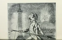 An illustration from Europas Fürsten im Sittenspiegel der Karikatur, mit 468 Textillustrationen und 72 farbigen Kunstblättern nach seltenen und amüsanten Karikaturen, aus allen Ländern und Zeitepochen (1908)