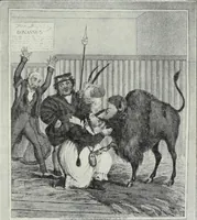 An illustration from Europas Fürsten im Sittenspiegel der Karikatur, mit 468 Textillustrationen und 72 farbigen Kunstblättern nach seltenen und amüsanten Karikaturen, aus allen Ländern und Zeitepochen (1908)