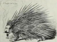 An illustration from Europas Fürsten im Sittenspiegel der Karikatur, mit 468 Textillustrationen und 72 farbigen Kunstblättern nach seltenen und amüsanten Karikaturen, aus allen Ländern und Zeitepochen (1908)