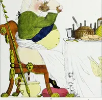 An illustration from Europas Fürsten im Sittenspiegel der Karikatur, mit 468 Textillustrationen und 72 farbigen Kunstblättern nach seltenen und amüsanten Karikaturen, aus allen Ländern und Zeitepochen (1908)