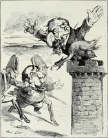 An illustration from Europas Fürsten im Sittenspiegel der Karikatur, mit 468 Textillustrationen und 72 farbigen Kunstblättern nach seltenen und amüsanten Karikaturen, aus allen Ländern und Zeitepochen (1908)