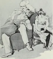 An illustration from Europas Fürsten im Sittenspiegel der Karikatur, mit 468 Textillustrationen und 72 farbigen Kunstblättern nach seltenen und amüsanten Karikaturen, aus allen Ländern und Zeitepochen (1908)