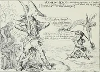 An illustration from Europas Fürsten im Sittenspiegel der Karikatur, mit 468 Textillustrationen und 72 farbigen Kunstblättern nach seltenen und amüsanten Karikaturen, aus allen Ländern und Zeitepochen (1908)