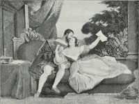 An illustration from Europas Fürsten im Sittenspiegel der Karikatur, mit 468 Textillustrationen und 72 farbigen Kunstblättern nach seltenen und amüsanten Karikaturen, aus allen Ländern und Zeitepochen (1908)