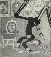 An illustration from Europas Fürsten im Sittenspiegel der Karikatur, mit 468 Textillustrationen und 72 farbigen Kunstblättern nach seltenen und amüsanten Karikaturen, aus allen Ländern und Zeitepochen (1908)