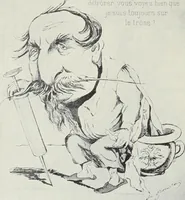 An illustration from Europas Fürsten im Sittenspiegel der Karikatur, mit 468 Textillustrationen und 72 farbigen Kunstblättern nach seltenen und amüsanten Karikaturen, aus allen Ländern und Zeitepochen (1908)