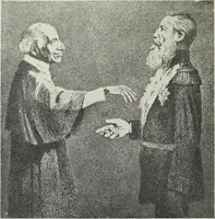 An illustration from Europas Fürsten im Sittenspiegel der Karikatur, mit 468 Textillustrationen und 72 farbigen Kunstblättern nach seltenen und amüsanten Karikaturen, aus allen Ländern und Zeitepochen (1908)