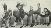 An illustration from Europas Fürsten im Sittenspiegel der Karikatur, mit 468 Textillustrationen und 72 farbigen Kunstblättern nach seltenen und amüsanten Karikaturen, aus allen Ländern und Zeitepochen (1908)