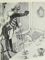 An illustration from Europas Fürsten im Sittenspiegel der Karikatur, mit 468 Textillustrationen und 72 farbigen Kunstblättern nach seltenen und amüsanten Karikaturen, aus allen Ländern und Zeitepochen (1908)