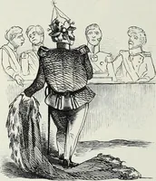 An illustration from Europas Fürsten im Sittenspiegel der Karikatur, mit 468 Textillustrationen und 72 farbigen Kunstblättern nach seltenen und amüsanten Karikaturen, aus allen Ländern und Zeitepochen (1908)