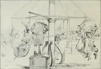 An illustration from Europas Fürsten im Sittenspiegel der Karikatur, mit 468 Textillustrationen und 72 farbigen Kunstblättern nach seltenen und amüsanten Karikaturen, aus allen Ländern und Zeitepochen (1908)