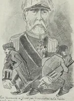 An illustration from Europas Fürsten im Sittenspiegel der Karikatur, mit 468 Textillustrationen und 72 farbigen Kunstblättern nach seltenen und amüsanten Karikaturen, aus allen Ländern und Zeitepochen (1908)