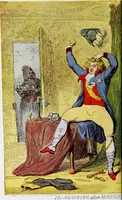 An illustration from Europas Fürsten im Sittenspiegel der Karikatur, mit 468 Textillustrationen und 72 farbigen Kunstblättern nach seltenen und amüsanten Karikaturen, aus allen Ländern und Zeitepochen (1908)