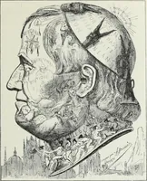 An illustration from Europas Fürsten im Sittenspiegel der Karikatur, mit 468 Textillustrationen und 72 farbigen Kunstblättern nach seltenen und amüsanten Karikaturen, aus allen Ländern und Zeitepochen (1908)