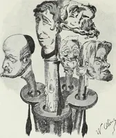 An illustration from Europas Fürsten im Sittenspiegel der Karikatur, mit 468 Textillustrationen und 72 farbigen Kunstblättern nach seltenen und amüsanten Karikaturen, aus allen Ländern und Zeitepochen (1908)