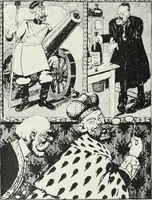An illustration from Europas Fürsten im Sittenspiegel der Karikatur, mit 468 Textillustrationen und 72 farbigen Kunstblättern nach seltenen und amüsanten Karikaturen, aus allen Ländern und Zeitepochen (1908)