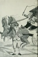 An illustration from Europas Fürsten im Sittenspiegel der Karikatur, mit 468 Textillustrationen und 72 farbigen Kunstblättern nach seltenen und amüsanten Karikaturen, aus allen Ländern und Zeitepochen (1908)