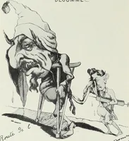 An illustration from Europas Fürsten im Sittenspiegel der Karikatur, mit 468 Textillustrationen und 72 farbigen Kunstblättern nach seltenen und amüsanten Karikaturen, aus allen Ländern und Zeitepochen (1908)
