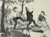 An illustration from Europas Fürsten im Sittenspiegel der Karikatur, mit 468 Textillustrationen und 72 farbigen Kunstblättern nach seltenen und amüsanten Karikaturen, aus allen Ländern und Zeitepochen (1908)