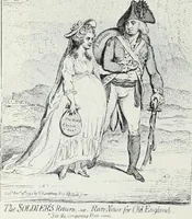 An illustration from Europas Fürsten im Sittenspiegel der Karikatur, mit 468 Textillustrationen und 72 farbigen Kunstblättern nach seltenen und amüsanten Karikaturen, aus allen Ländern und Zeitepochen (1908)