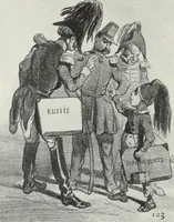 An illustration from Europas Fürsten im Sittenspiegel der Karikatur, mit 468 Textillustrationen und 72 farbigen Kunstblättern nach seltenen und amüsanten Karikaturen, aus allen Ländern und Zeitepochen (1908)