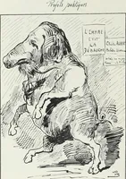An illustration from Europas Fürsten im Sittenspiegel der Karikatur, mit 468 Textillustrationen und 72 farbigen Kunstblättern nach seltenen und amüsanten Karikaturen, aus allen Ländern und Zeitepochen (1908)