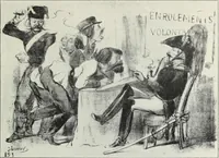 An illustration from Europas Fürsten im Sittenspiegel der Karikatur, mit 468 Textillustrationen und 72 farbigen Kunstblättern nach seltenen und amüsanten Karikaturen, aus allen Ländern und Zeitepochen (1908)