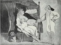 An illustration from Europas Fürsten im Sittenspiegel der Karikatur, mit 468 Textillustrationen und 72 farbigen Kunstblättern nach seltenen und amüsanten Karikaturen, aus allen Ländern und Zeitepochen (1908)