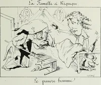An illustration from Europas Fürsten im Sittenspiegel der Karikatur, mit 468 Textillustrationen und 72 farbigen Kunstblättern nach seltenen und amüsanten Karikaturen, aus allen Ländern und Zeitepochen (1908)