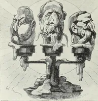 An illustration from Europas Fürsten im Sittenspiegel der Karikatur, mit 468 Textillustrationen und 72 farbigen Kunstblättern nach seltenen und amüsanten Karikaturen, aus allen Ländern und Zeitepochen (1908)