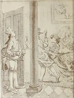 An illustration from Europas Fürsten im Sittenspiegel der Karikatur, mit 468 Textillustrationen und 72 farbigen Kunstblättern nach seltenen und amüsanten Karikaturen, aus allen Ländern und Zeitepochen (1908)