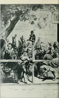An illustration from Europas Fürsten im Sittenspiegel der Karikatur, mit 468 Textillustrationen und 72 farbigen Kunstblättern nach seltenen und amüsanten Karikaturen, aus allen Ländern und Zeitepochen (1908)