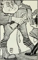 An illustration from Europas Fürsten im Sittenspiegel der Karikatur, mit 468 Textillustrationen und 72 farbigen Kunstblättern nach seltenen und amüsanten Karikaturen, aus allen Ländern und Zeitepochen (1908)